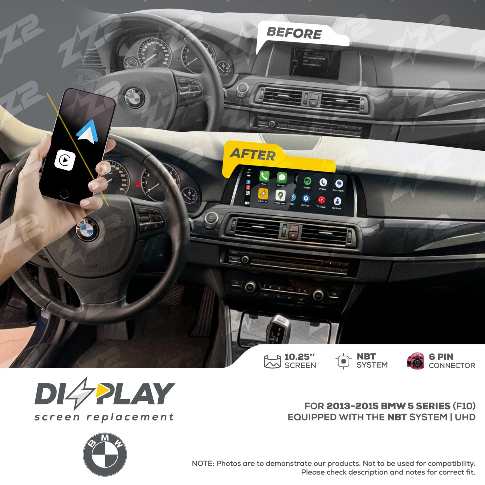 ZZ-2 DIZZPLAY BMW 5 Series F10 2013-2015 NBT
