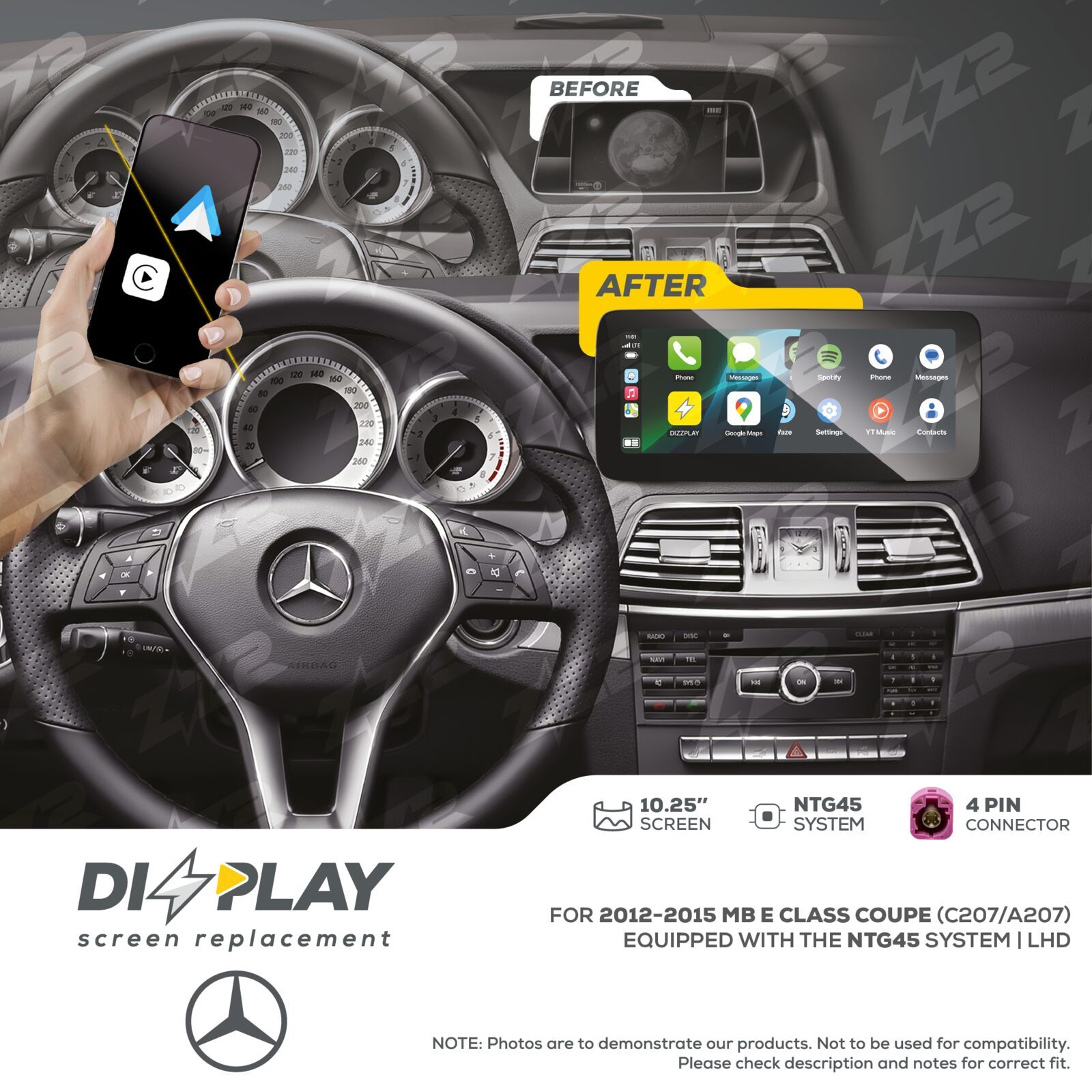 ZZ-2 DIZZPLAY Mercedes-Benz E-Class Coupe C207 / A207 2012-2015
